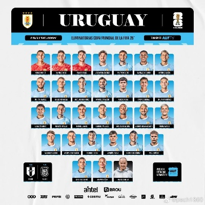 乌拉圭足球队员名单，天蓝军团的新世代与永恒之魂